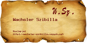 Wachsler Szibilla névjegykártya